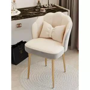 등받이 화장대의자 파우더룸 컴포트스펀지 회전 유럽풍 스툴 패브릭 그레이 베이지 골드 다리