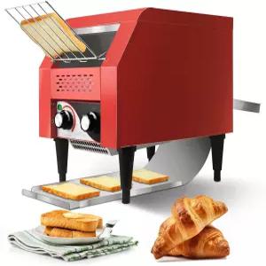NJTFHU 상업용 컨베이어 토스터기 150조각/시간 레드 3가지 모드/7 속도로 토스트 베이글 및 기타 구운
