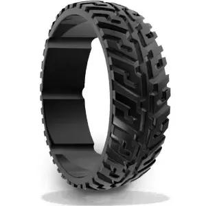 남성용 어 스레드 디자인 실리콘 웨딩 링 - 유니크한 밴드를 혁신하고 활동적인 라이프스타일에 편안함