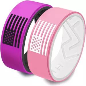 남성용 XAHH 3PCS/2PCS 국기 실리콘 링 세트 애국 반지 고무 웨딩 밴드 블랙 그린 그레이 퍼플 핑크