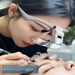 속눈썹 연장 눈썹 반영구 수리 작업용 미용 조명 확대경