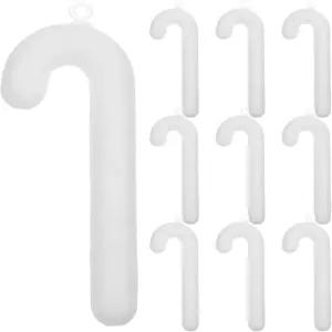 가드파티 10개 화이트 폼 캔디 지팡이 DIY 크리스마스 장식 - 트리 위한 펜던트 실내 야외 휴가 공예