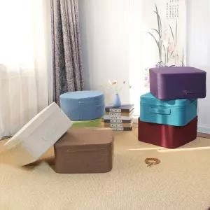 큐브쿠션 두꺼운 사각형 의자 명상 매트 요가