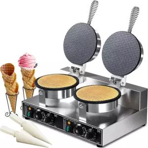 와플 콘 메이커 상업용 2600W 전문 스크림 머신 레스토랑 베이커리 스낵 바 패밀리를 위한 온도 및 시간