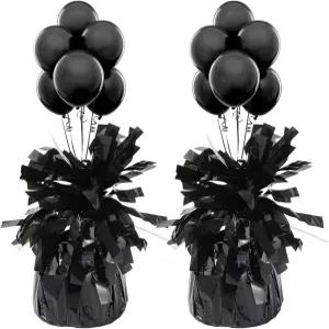 헬륨 풍선용 2 무게 블랙 메탈릭 앵커 홀더 테이블 졸업 파티 크리스마스 결혼 축하 장식