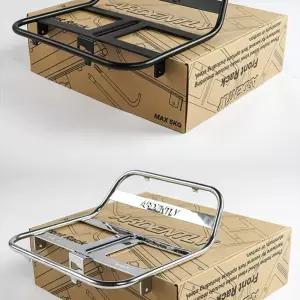 자전거 짐받이 프론트 랙 실버 배달 알루미늄 접이식 수하물