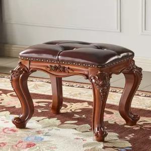 앤틱화장대 의자 스툴 북유럽 등받이 앤틱 파우더룸 유럽풍 레트로 엔틱 공주 메이크업