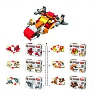 초등학생 조립 블럭 합체 로봇 6종 세트 동물 변신 완구 교구