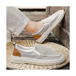 남친 워킹화 여름 캐주얼 삼베 플랫 통굽 슈즈 패피2