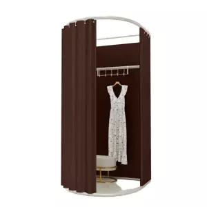 탈의실 가림막 피팅룸 매장용 이동식 파티션 스탠드 드레스룸 웨딩샵 커튼