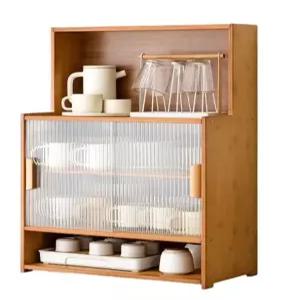 수납장 그릇장 원목 찻잔 찬장 레트로 찻장 컵 벽걸이 장식장 원목그릇장 우드 선반 카페