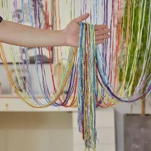 암막커튼 블라인드 문 커튼 벽 패널 프린지 창 룸 홈 침실 술 스크린 리본