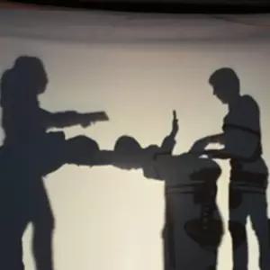 그림자극 천막 그림자 공연 크로 흰천 그림자공연 차양 벨트바지 대형 화이트천