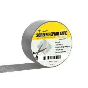 TOTO9 창문 스크린 수리 키트 3겹 강력 및 방수 테이프 유리 커버 메시(회색 2인치 x 6.5피트)