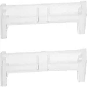 DOITOOL 수직 블라인드 밸런스 프레임 부착 창 드레싱 하드웨어용 투명 코너 브래킷 2팩 이송 커넥터