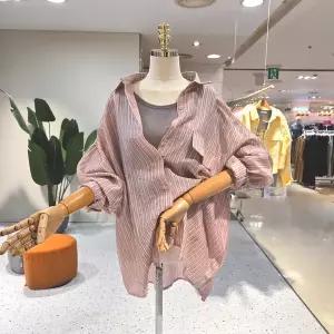 [대구백화점] [에잇컨셉]루즈핏 시스루 케이 스트라이 프남방(C25D7FNB040)