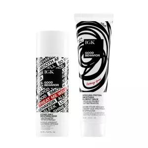 IGK 굿 행동 본딩 마스크 블로우 아웃 밤 - 곱슬거림 조절 부드러움 및 윤기를 위한 헤어 리페어 스타일링