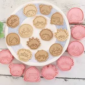 고죠피규어 사토루 주술회전 8개입 주술회센 케이크 쿠키 커터 애니메이션 피규어 고죠 이타도리 3D 베이킹