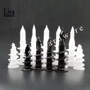 10set 석고 보드 앵커 10x25/10x33/13x42 마른 벽에서 나온 나일론 골이 있는 앵커 자체 드릴링 벽 마른 벽