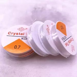 왁스실 하나 롤 크리스탈 라인 로프 구슬 팔찌 와이어 낚시