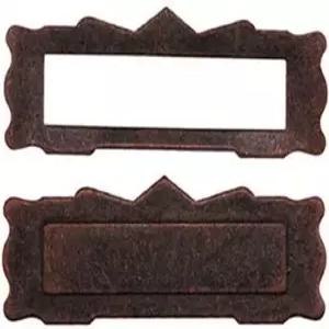 핸들리 하우스 인형의 집 미니어처 팬시 오일 문지르기 브론즈 도어 메일 슬롯