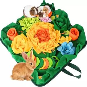 토끼 먹이 찾기 매트 지루함을 위한 인터랙티브 피드 게임 작은 애완동물 퍼즐 장난감 루비홈 20인치 x