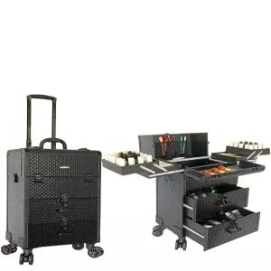 메이크업 트롤리 이동식 캐리어 전문가용 화장품 수납박스