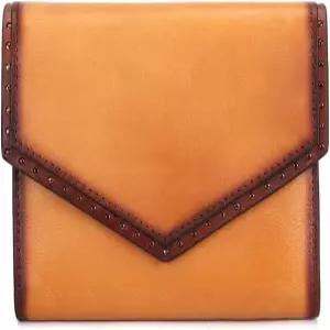 IVTG 천연가죽 여성 트리폴드 지갑 빈티지 핸드메이드 머니클립 카드지갑