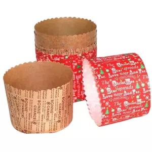 제빵 파네토네 종이 케이크 라운드 몰드 컵케익 페이퍼 틀