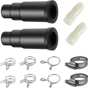 2세트 식기세척기 커넥터 키트 - 인렛 호스 클램프 및 스프링 배수 어댑터 InSinkErator 쓰레기 처리기