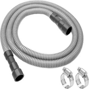 MyLifeUNIT 범용 식기세척기 배수 호스 6.7피트 배출 연장 형 및 유연한 교체용 클램프 2개 6 8에 맞습니다