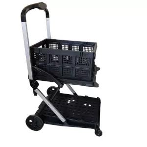 캠핑 웨건 카트 대형 접이식 야외 미용실 트롤리 수납 바구니