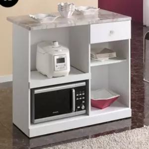 아일랜드식탁 홈바 화이트 100X60X83CM