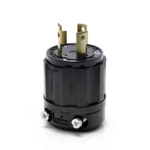 레비톤 30암페어 250볼트 NEMA L6-30P 2P 3W 그 산업용 등급 접지 262-B 블랙