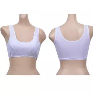 부드러운 면스판 주니어 스포츠브라 1단계 고학년 활동성 베이직 학생