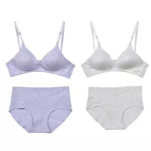 땡땡이 A컵 누디라인 여주니어 속옷세트 여중생 언더웨어 아기자기