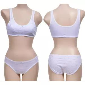 귀여운 하트 1단계 런닝형 브라팬티 세트 편한어깨끈 스타일 10세전후