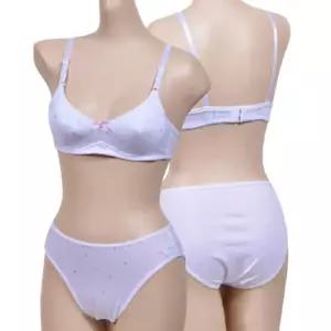 노와이어 2단계 A컵 주니어 브라팬티 세트 여성속옷 12-16세 14세전후