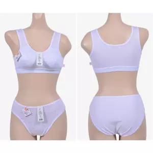 1단계 주니어 항균 스포츠브라 팬티 세트 편안한어깨끈 베이직 여아동