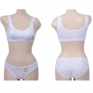 여학생 패턴 스포츠브라 팬티 세트 A컵 활동성 언더웨어 안정감 이너