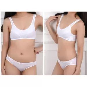 주니어 1단계 줄무늬 스포츠 브라 세트 인기 안정감 베이직 로맨틱