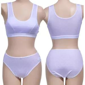 주니어 인견 1단계 스포츠브라 팬티 세트 사계절 베이직 심플 여아동