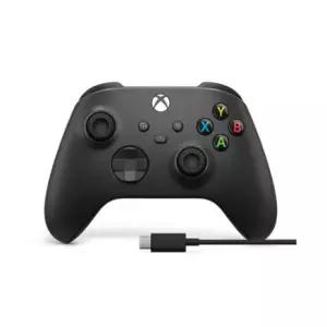 Xbox 무선 컨트롤러 카본 블랙 게임패드 + USB-C 케이블
