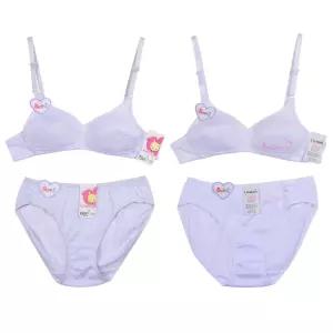 도트패턴 주니어 2단계 AA브라 팬티 세트 심플 편한착용감 코디 십대