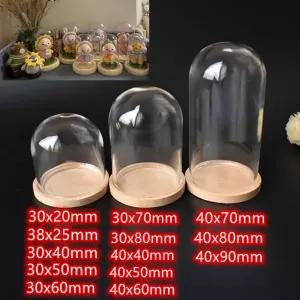 호환  30x20mm 투명 빈 유리 소원 병 튜브 항아리 구멍이 있는 diy 유리 바이알 커버 돔 글로브 버블 펜던