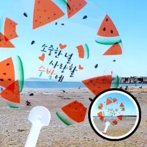 DIY 수박 캘리그래피 세트 수박, 캘리그래피, DIY, 팬시 소품, 여름 액세서리, 파티 용품, 투명 부채, 홈데코, 창작 세트, 아트 용품