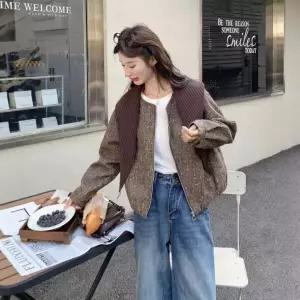 모직 니트 케이프 코트 여자코트 원템1