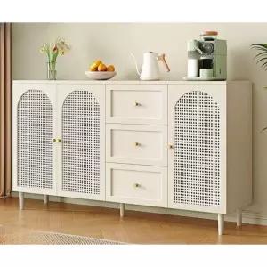 주방 찬장 홈카페 수납장 그릇 서랍 부엌장 팬트리 라탄 북유럽 인테리어 접시장