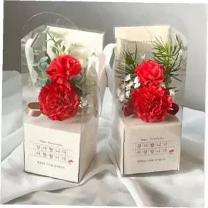 감사꽃 코사지 케이스세트 가정의달 용돈봉투 브로치핀 선물포장 박스형 기념품