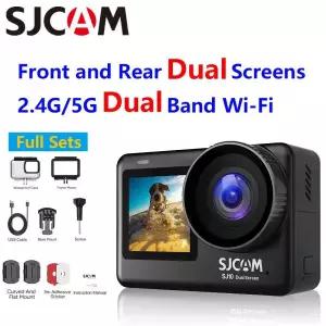 SJCAM SJ10 Pro 수중 액션 카메라 듀얼 스크린 5G/2.4G 와이파이 빠른 전송 외부 마이크 지원 브이로그 라